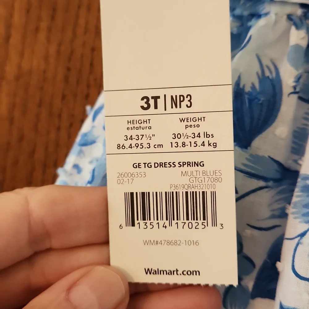 Toddler Girls NWT George 3T lined dress - Picture 5 of 8